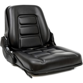 TICSEA Universal Forklift Seat, Tractor Seat with Adjustable Angle Back,Micro Switch and Slide,for Tractor,Excavator Skid Loader Backhoe Dozer Telehandler ZTR‘s Equipment Construction