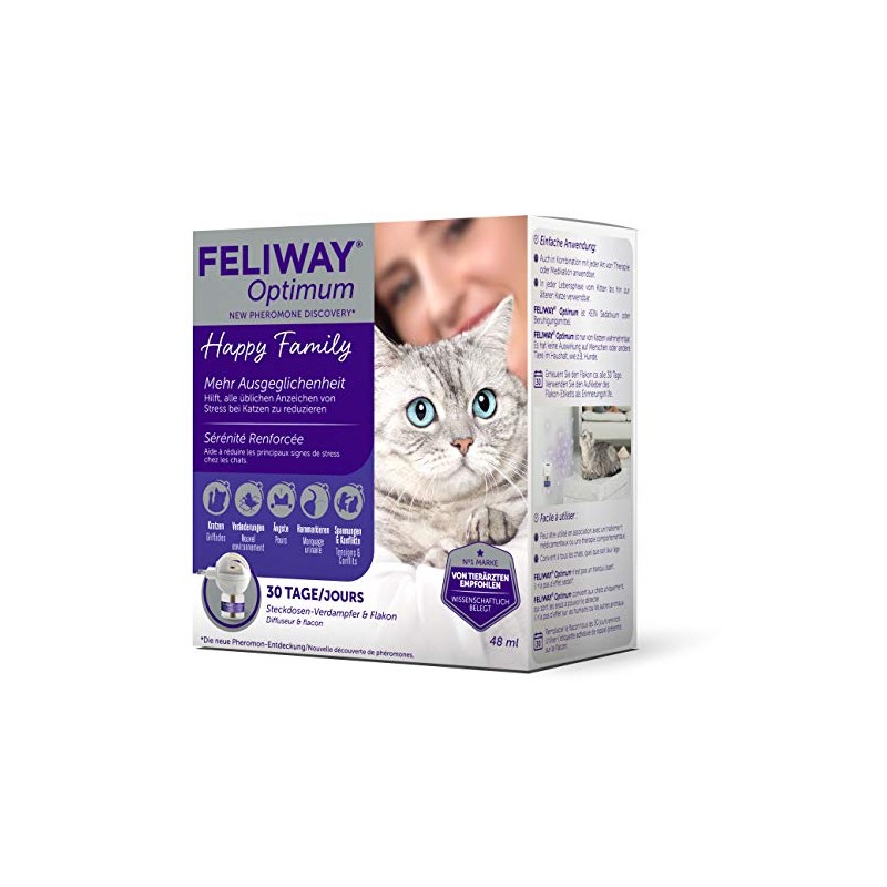 FELIWAY® Optimum Starter Set, Anti-Stress Cat Evaporator for Socket and