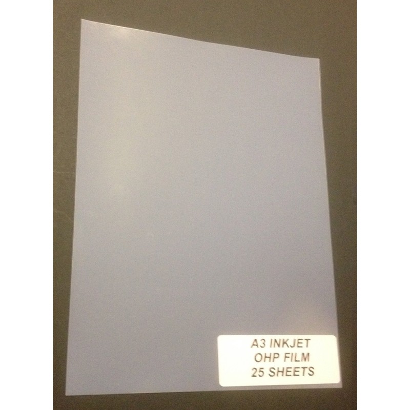 A3 Inkjet OHP Acetate Film 100 Micron 25 Sheets