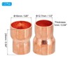 PATIKIL 5/8" to 1/2" ID Copper Reducer, 2pcs 99.9% Pure