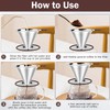 Permanent Coffee Filter, Stainless Steel, Paper-Free Coffee Filter, Ideal Coffee