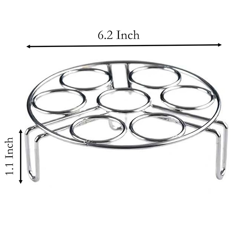 Egg Steaming Rack, 6.2 Inch 7 Egg Hole Round Food