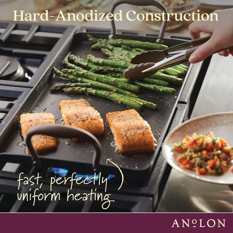 Anolon Advanced Home Hard Anodized Nonstick Double Burner Griddle/Grill Pan