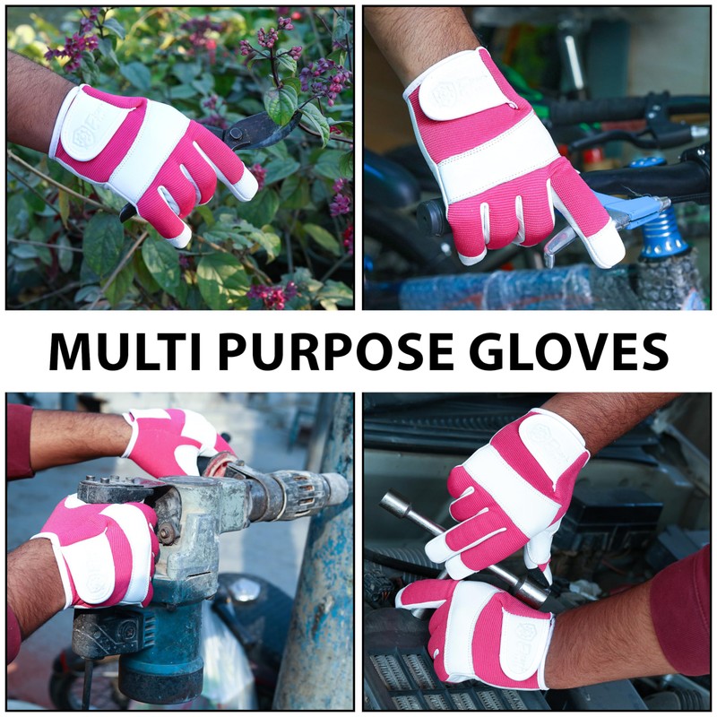 Escort Tools® Heavy Duty Leather Gardening Work Gloves, Thorn Proof,