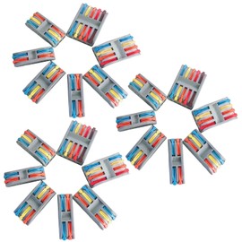 24pcs Lever Wire connectors, Plug-in Quick Cable Electrical Connector Nuts Connector kit Terminal 28-12 AWG for Electrical Wire Splicing Project