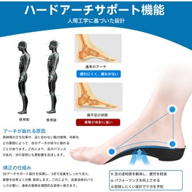 Insole, Footbed, Shock-Absorbing, QBK Arch Support, Sports, Heel, Daily Use, XL