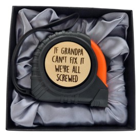 Papa Gift from Grandkids, Practical Gifts for Grandpa, Gifts for Dad Useful, Grandpa Birthday Presents, Cool Fathers Day Funny Present, Fathers Day Tape Measure, Can't Fix It All Screwed (Grandpa)
