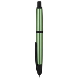 Jinhao 10 Series Press Fountain Pen Sea Pine Green Retractable Extra Fine Nib with Ink Converter and Metal Pen Box Set (Black Clip Version)