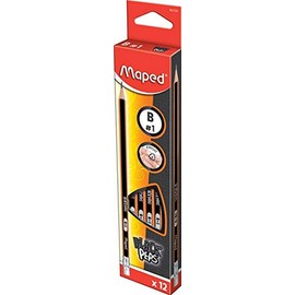 Maped Black 'Peps ', Office Products, Office Supplies, Office, School Pencil B With Eraser