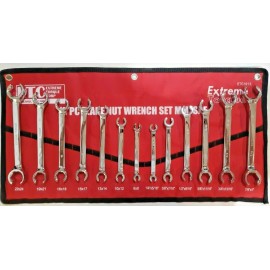 Extreme Torque 13 pc Flare Nut Line Wrench Set SAE 1" & Metric 24 mm Hydraulic Extreme Torque