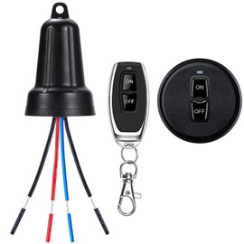 YETOR Waterproof Remote Switch,Mini Wireless Switch 5V/12V/48V/10A Relay,with 328FT Long Range for Lights,Motor, Fans,RV Lamps and Security Fields.