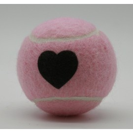 Price's 1 x 4 HEART MOTIF Tennis Balls (Pale Pink)