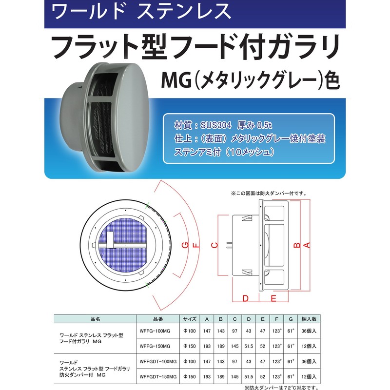 Topwater Metal Air Vent World SUS304 Stainless Steel Flat type