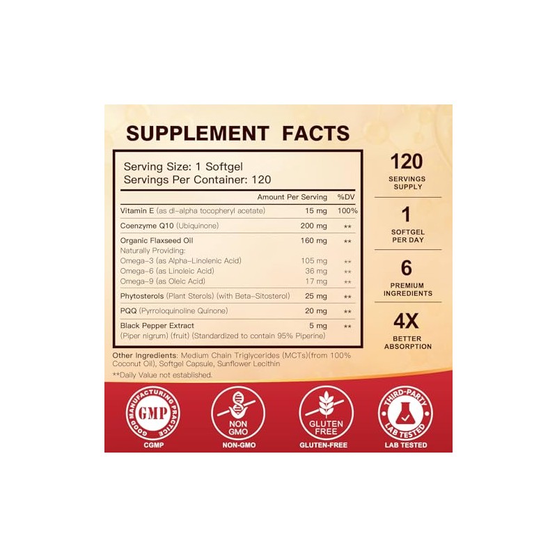 DRFOSTER Cápsulas Blandas Coq10 De 200 Mg Con Vitamina E