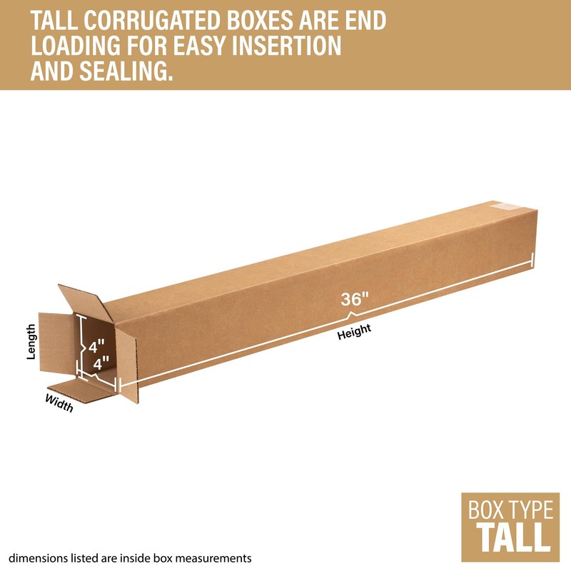 Bundle Of 25 Basic Corrugated Shipping Boxes (4 x 4