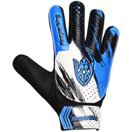 Keeperking Clawxen Goalkeeper Gloves, Boys and Girls, Junior Football Gloves, Football Player Gloves for Boys Goalkeeper Gloves (5, C3-Blue)