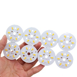 TAODAN 10PCS 40mm Diameter 3W Round Lamp Sheet Chip Circular Module SMD Bulb Light Aluminium Baseboard Panels Ceiling Light Ring Light Source for Replacing Track Light Flyway Light Flashlight