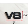 2 Metal V8 Badges, 3D car Truck Badges, Stickers, car