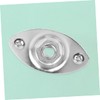 BESPORTBLE Oval Chrome Pickup Jack Plate Socket for Electric Guitar