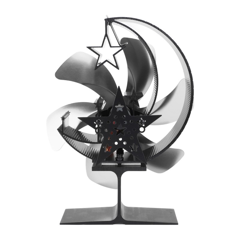 Stove Fan 6 Blades Fireplace Fan Heat Powered Fast Wind