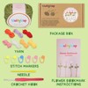 WaldyWop WaldyWop Crochet Kit for Beginners - 8 Flower Bookmarks