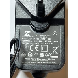 Black Replacement for 24.0V 0.83A 20W AC/DC LED Power Supply S020YM2400083