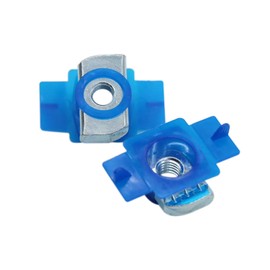 Abeicy Strut Channel Nuts with Twist Tab 100 Packs, 3/8"-16 Thread Nut with Zinc Electroplating for Use with Unistrut Channels (3/8"-16)