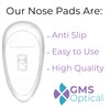 GMS Optical® Soft Screw-in Silicone Symmetrical Shape Eyeglass Nose Pads