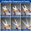 WISEPRO 6 Piece Mini Pliers Set with Bag, Soft Grip