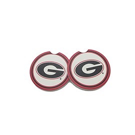 Magnolia Lane University of Georgia Logo Car Coaster Set, Set of 2 Coasters