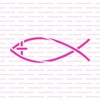 Jesus Fish Cross Stencil Template - Reusable Stencils for Painting