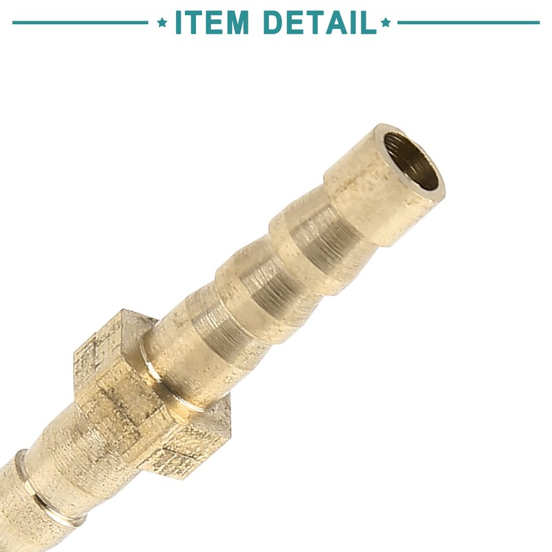 ACROPIX Universal 5mm Gold Tone Brass Barb Hose Fitting Straight