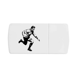 'Vintage Rugby Player Running ' Pill Box with Tablet Splitter (PI00032416)