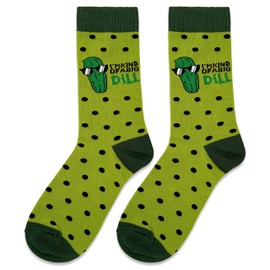 Just Dill With It Socks, Socks for women, Pickle Socks, Funny Socks, Crazy Socks. (I’m Kind Of A Big Dill (047), Cotton)