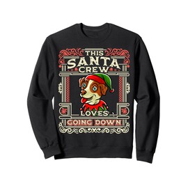 Jack Russell Terrier Santa Claus Crew Christmas Dog Elf Sweatshirt