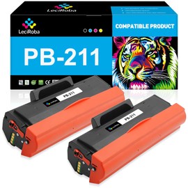 LeciRoba Compatible Toner Cartridge Replacement for PB-211 PB211 PB-211E PB211EV Black Toner Cartridge for P2502W P2500W P2200 M6500NW M6550NW M6552NW M6600NW M6602NW Printer (2-Pack)