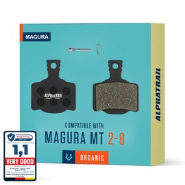 MTB brake pads for Magura MT2 MT4 MT6 MT8 MTS 7.C brakes I High-performance resin I Durable for e-bikes and mountain bikes I 1 pair of organic disc brake pads
