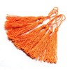 10 x Orange Silky 13.5cm Crafts Making Tassels - For
