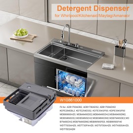 LDNMILES Detergent Dispenser W10861000 Compatible with Whirlpool Kitchenaid and Maytag Amana,Replaces WDT730PAHZ0 WDTA50SAHZ0 WDT750SAHZ0 WDT970SAHZ0