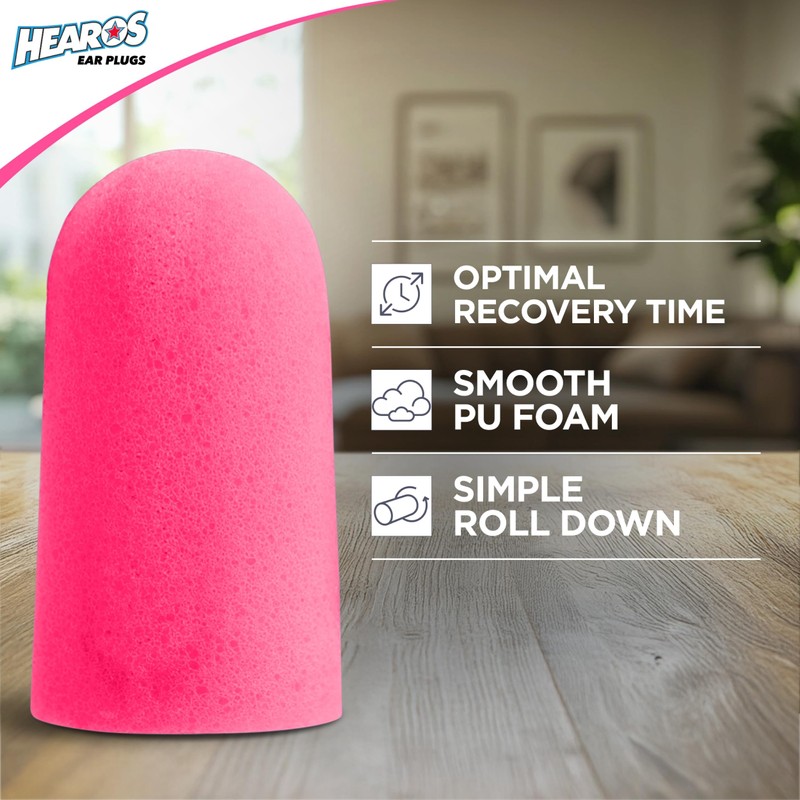 HEAROS Sleep Pretty in Pink, 100 Pair, NRR 32, PU