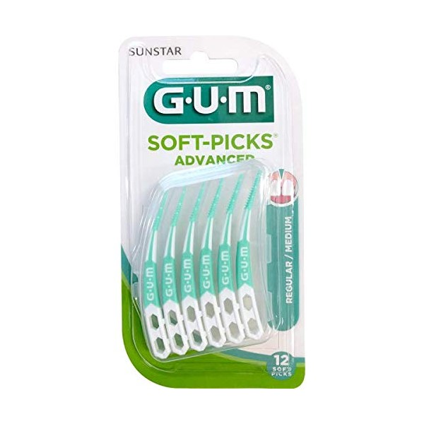 Sunstar Gum Soft Pick ADVANCED REGULAR MEDIUM 12 pezzi Soft Picks