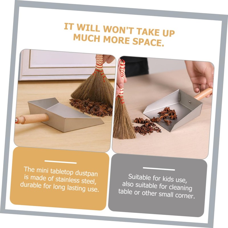 Healeved Dustpan Upright Dustpan Heavy Duty Dustpan Mini Dustpan Desktop