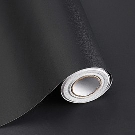 118"x17.7" Black Peel and Stick Wallpaper Black Contact Paper Decorative Self Adhesive Waterproof Removable Wallpaper Contact Paper for Wall Covering Countertop Vinyl Roll