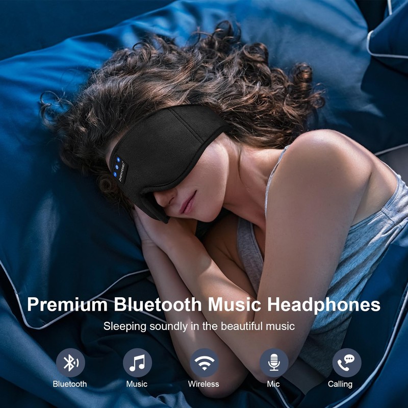 Bluetooth Sleep Headphones Bluetooth Sleep Mask | 3D Eye Mask