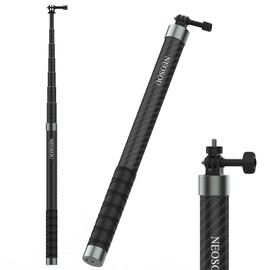 102-Inch Long Pole Selfie Stick for GoPro Osmo Pocket Action Insta360, Carbon Fiber/Lightweight/Waterproof/Extension Rod for Go Pro 13 12 Insta 360 X 4 X3 DJI Action 5 Pro 4 3 Osmo Pocket 3