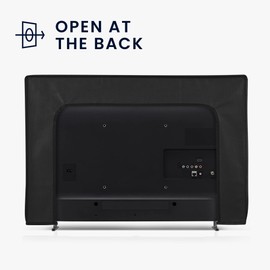 kwmobile Dust Cover for 24" TV - Fabric Case TV Protector for Indoor Flat Screen TVs - Black