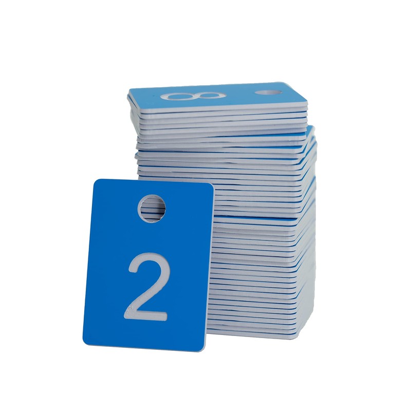 ABS Plastic Rectangular License Plates with Hole (1-50, Blue)