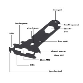 14 in 1 Separate Rigger Tools, Steel Multitool, Multifunctional Wing Nut, Wire Stripper, Bottle Opener, Stagehand Tool, Fits Motorhomes, Caravans