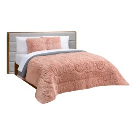 Elefantito Edredon Cobertor King Size Grizzly Rosa Gris Invernal