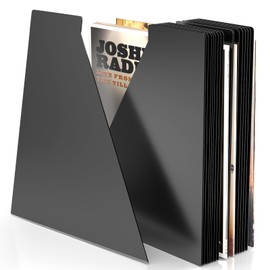 Facmogu 20PCS Vinyl Record Dividers, 12 Inches LP Album Dividers, Plastic 33 RPM Record Divider, 1 Inch Large Tab DIY LP Album Separators, Blank Separators Card for Records Album Storage - Black